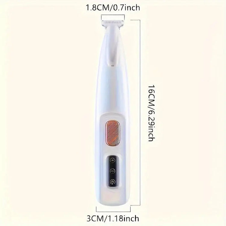 Rechargeable Pet Hair Trimmer Kit, Pet Paw Trimmer, Cordless Quiet Dog Trimmer for Grooming with LED Light, Small Dog Grooming Clippers for Dogs & Cats, Pet Grooming Tool,Waterproof, Low Noise Pet Shaver,