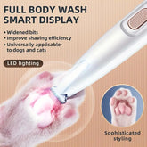Rechargeable Pet Hair Trimmer Kit, Pet Paw Trimmer, Cordless Quiet Dog Trimmer for Grooming with LED Light, Small Dog Grooming Clippers for Dogs & Cats, Pet Grooming Tool,Waterproof, Low Noise Pet Shaver,
