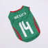 Pet Soccer Jersey Outfit - Cute Game Day Pet Shirt for Small, Medium Dogs & Cats Clothes Fashionable Clothing