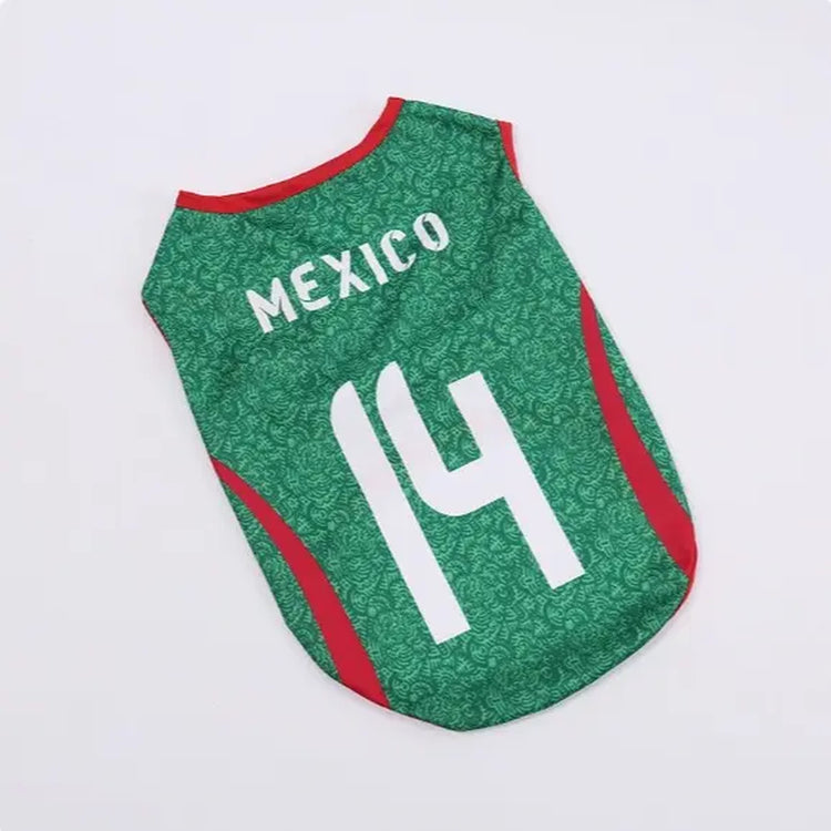 Pet Soccer Jersey Outfit - Cute Game Day Pet Shirt for Small, Medium Dogs & Cats Clothes Fashionable Clothing