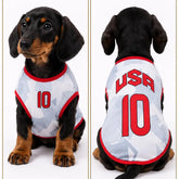 Pet Soccer Jersey Outfit - Cute Game Day Pet Shirt for Small, Medium Dogs & Cats Clothes Fashionable Clothing