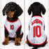 Pet Soccer Jersey Outfit - Cute Game Day Pet Shirt for Small, Medium Dogs & Cats Clothes Fashionable Clothing