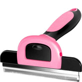 Pet Grooming Brush-Double Sided Hurtless Shedding and Dematting Undercoat Rake Comb for Dogs and Cats, No More Nasty Shedding or Flying Hair