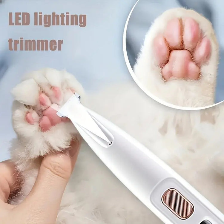 Rechargeable Pet Hair Trimmer Kit, Pet Paw Trimmer, Cordless Quiet Dog Trimmer for Grooming with LED Light, Small Dog Grooming Clippers for Dogs & Cats, Pet Grooming Tool,Waterproof, Low Noise Pet Shaver,