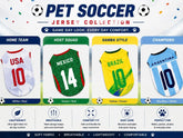 Pet Soccer Jersey Outfit - Cute Game Day Pet Shirt for Small, Medium Dogs & Cats Clothes Fashionable Clothing