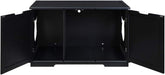X-Large Designer Cat Washroom Storage Bench Cat Litter Box Enclosure Furniture Box House with Table (Black)